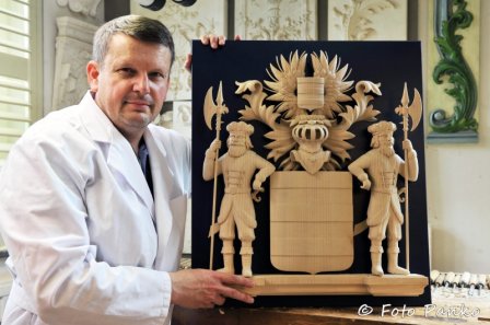 Armoiries de la famille 'van PALLANDT' de Californie, USA | Sculpture sur-mesure 
