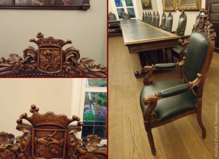 Restauration de 10 fauteuils | Hôtel de ville de Maaseik (Belgique)