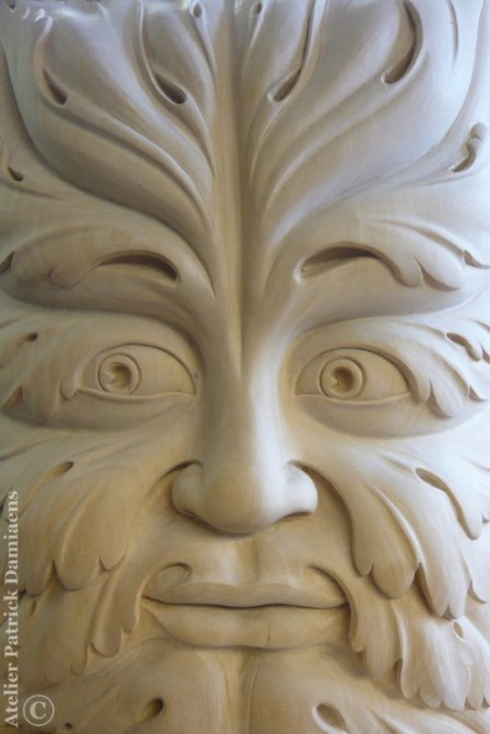 Un HOMME VERT sculpté en bois | Sculpture sur bois de tilleul